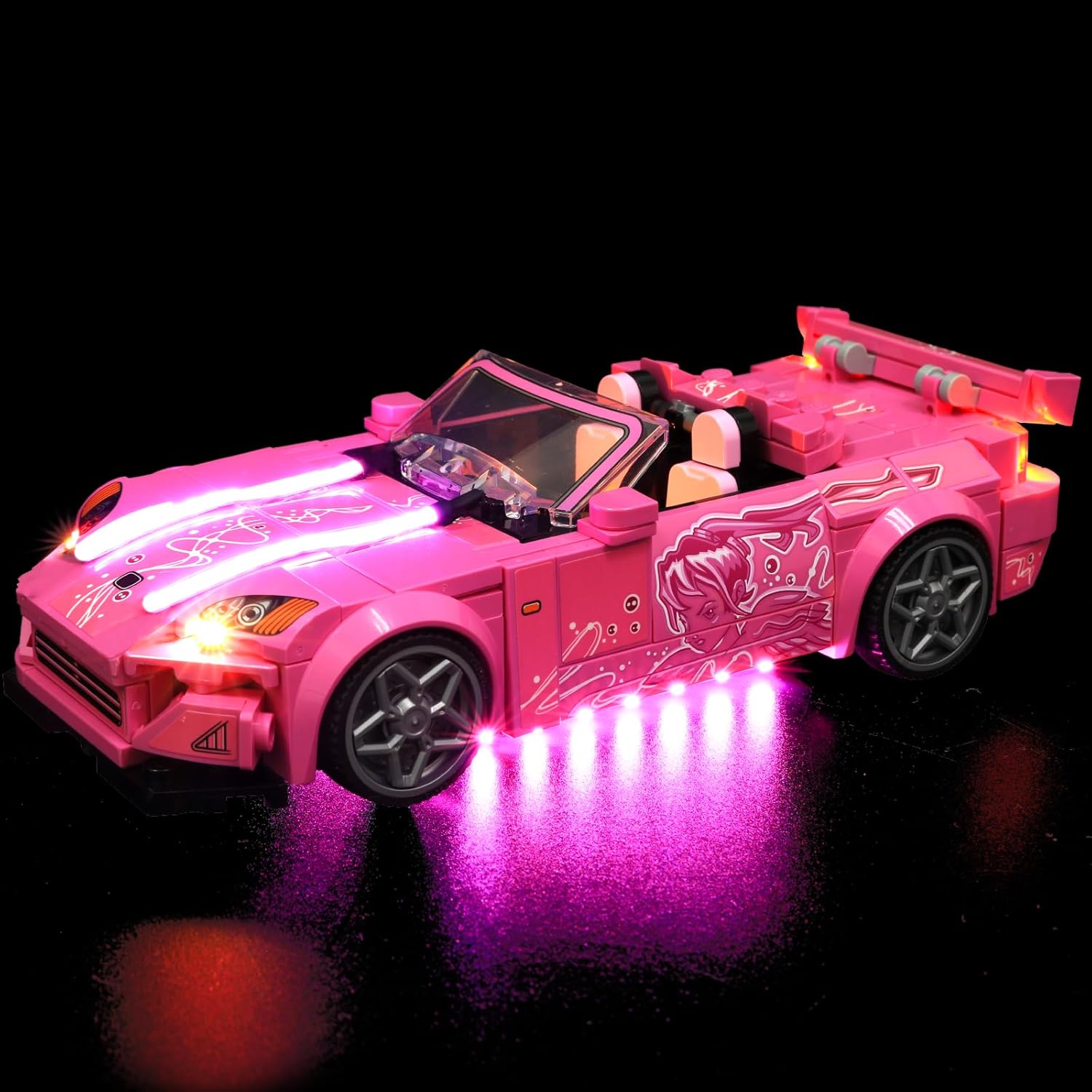 LED Light Kit for Lego 77241 Speed Champions 2 Fast 2 Furious Honda S2000, Lighting Accessories Compatible with Lego 77241 Car Building Set (No Model Included)