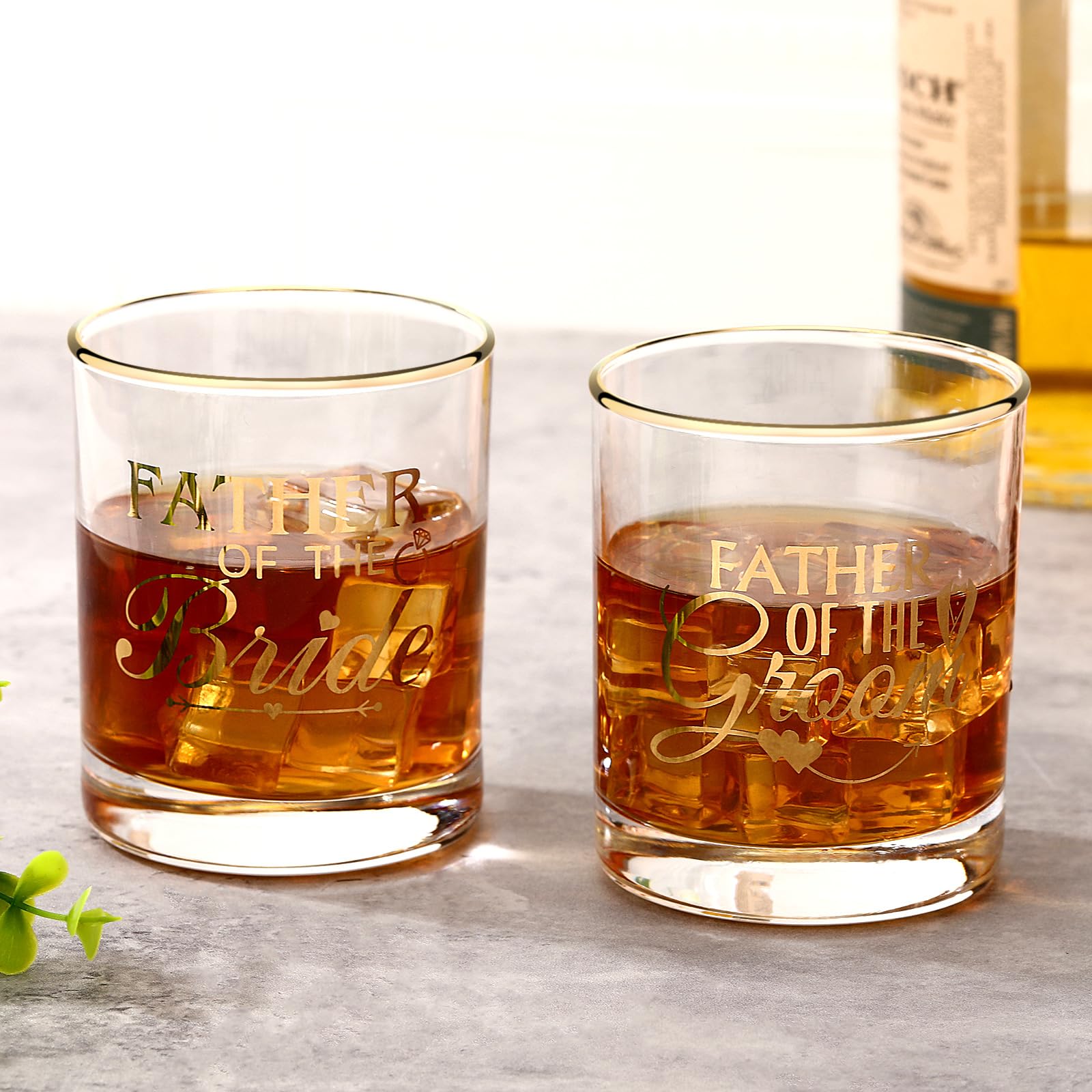 2 vasos de whisky para padre de la novia y el novio de 10 onzas, regalo de boda, propuesta de boda, regalo de compromiso para padre y papá