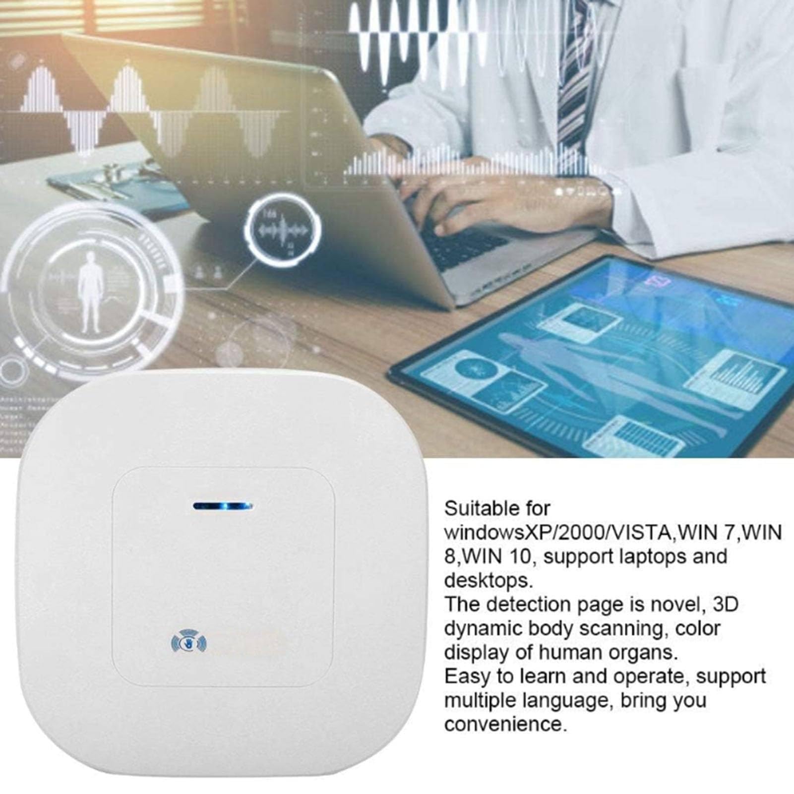 Quantum Resonance Magnetic Analyzer For Health Testing, Professional Portable Body Health Analyzer Quantum Detector with Carry Bag, Multilingual Supportive Full Body Health Scanner, 52 Reports,B