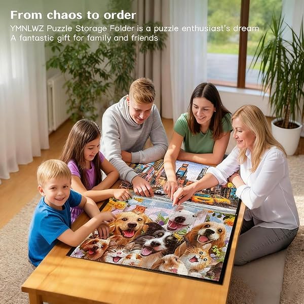 YMNLWZ Puzzle Storage 1000 Pieces Large-Capacity Storage Puzzle, 20 Transparent Pockets, Portable, Dustproof and Stain-Proof, Suitable for Puzzle Lovers to Collect Puzzle Storage Gifts by YMNLWZ - Image 5
