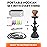 Portable Hookah set with everything - Black Hookah Set 2 Hose Hookahs - LilOne 12 Black Mini Hookah 2 Hose Hookah Set with 50x Foil Sheets, Clay Bowl 10x Disposable Tips and Sisha Tongs