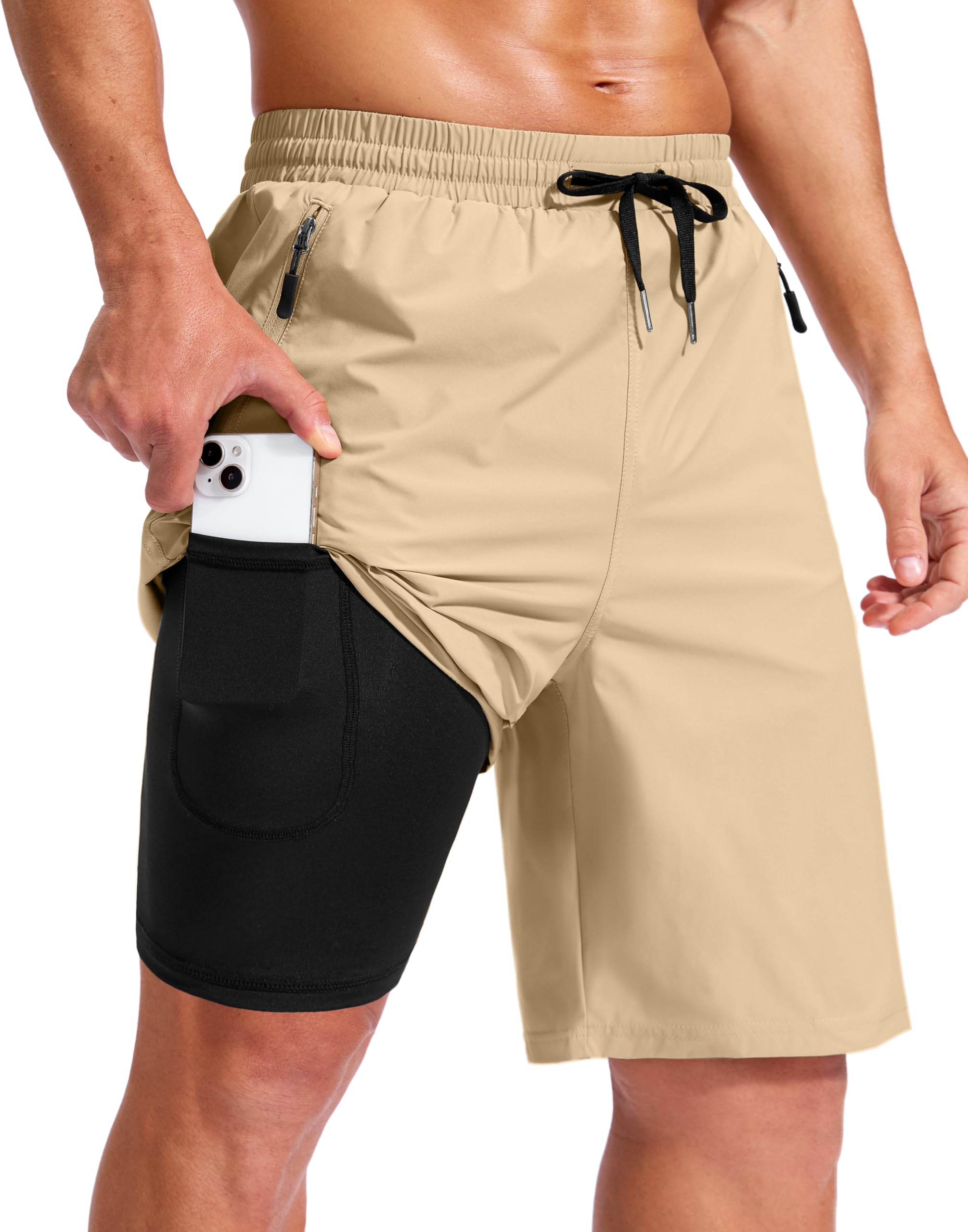 G Gradual Mens Swim Trunks with Compression Liner 7"/9" Board Shorts