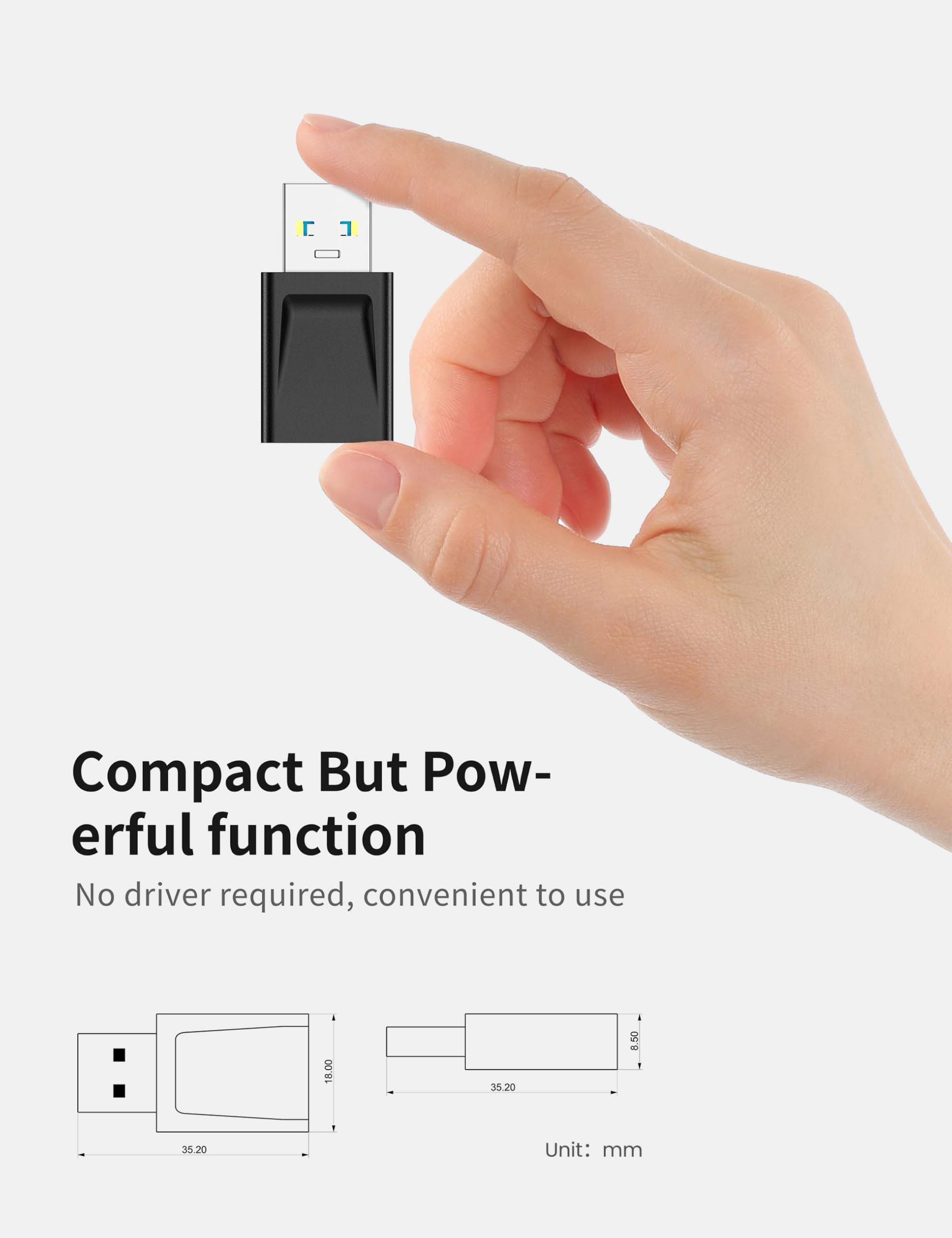 Paquete de 4: adaptador USB a USB C, conversión de alta velocidad todo en uno, adaptador USB A macho a USB-C hembra 3.1, enchufe ciego de doble cara, transmisión rápida de 10 Gbps para iPhone 15, 16