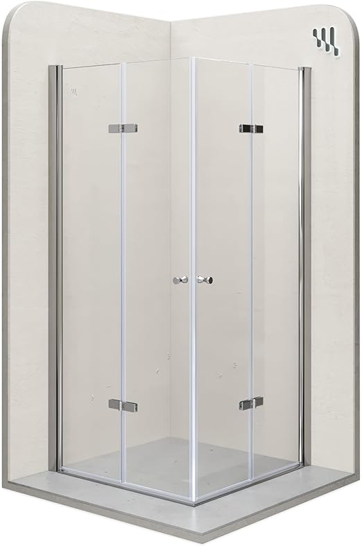 I-flair Duschkabine ALICE 75x70cm Eckdusche - Teilsatiniert ESG Glas 6mm