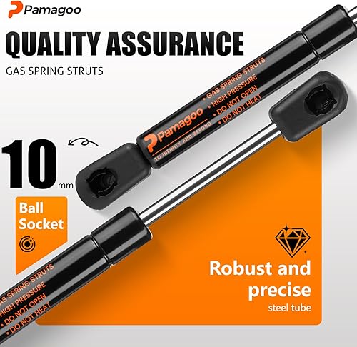 Miniatura 4 de Soportes de gas de 10 pulgadas y 20 libras, C16-15049 de 10 pulgadas, caja de herramientas de soporte de elevación para tapa de camioneta, caravana,