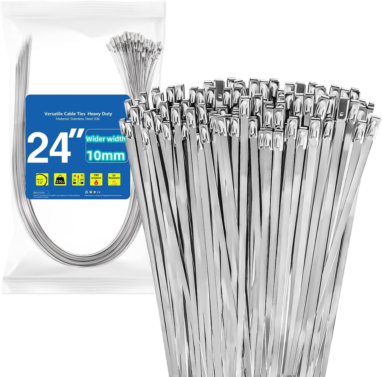 stainless steel zip ties amazon