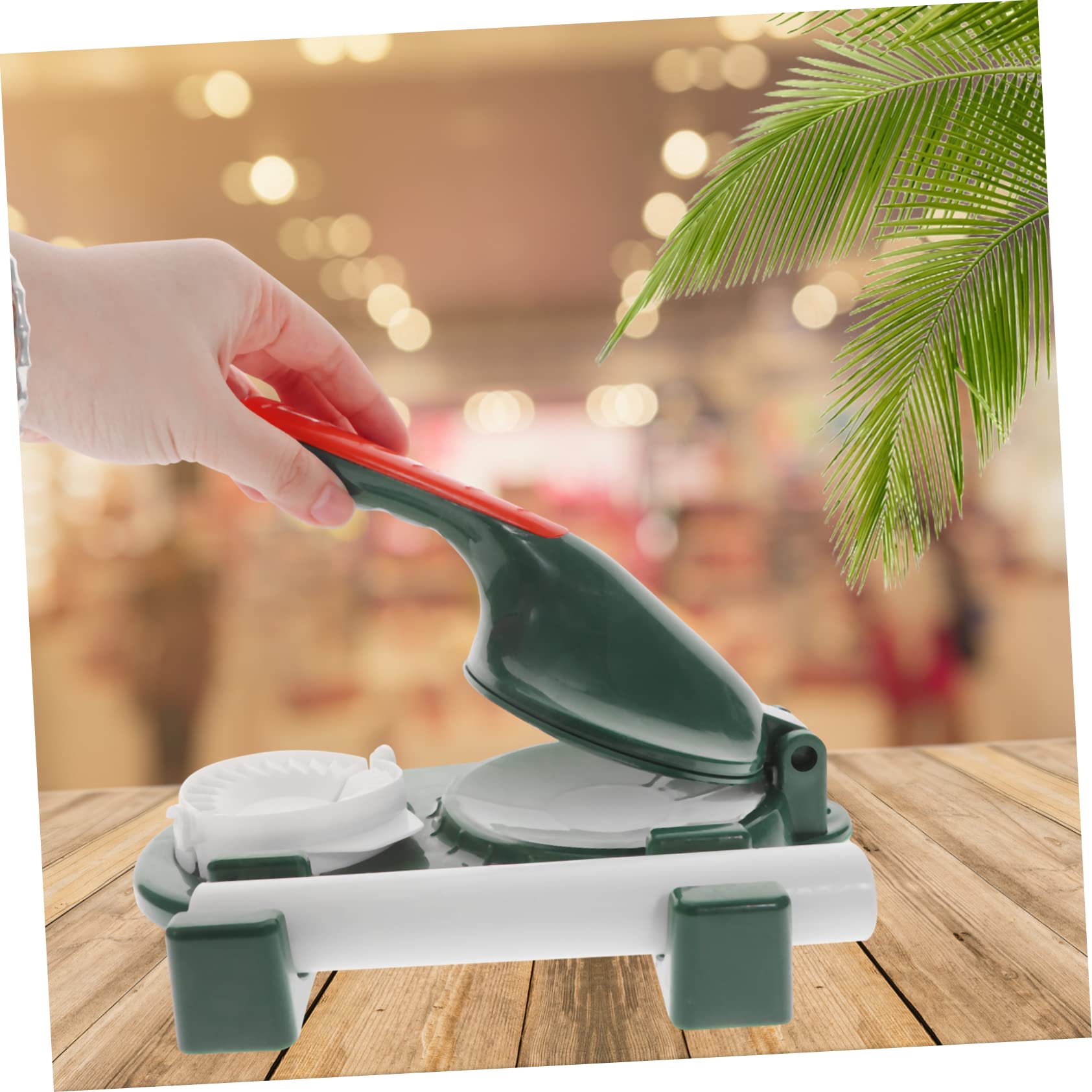 ULTECHNOVO 1Set Manual Dumpling Maker Integrated Tortilla Press Tool for Easy Dumpling Wrappers Sturdy Kitchen Gadget with Ergonomic Handle for Homemade Chinese Dumplings