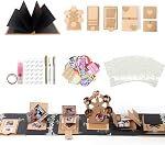 DIY Album de scrapbook Creative Scrapbooking Kit Album photo 3D Livre de Mémoire Interactive pour Mariage, Bébé, Anniversaire, Famille Photos Aventure Réserver Voyage Journal Album de Photo DIY 3D Carte de décoration
