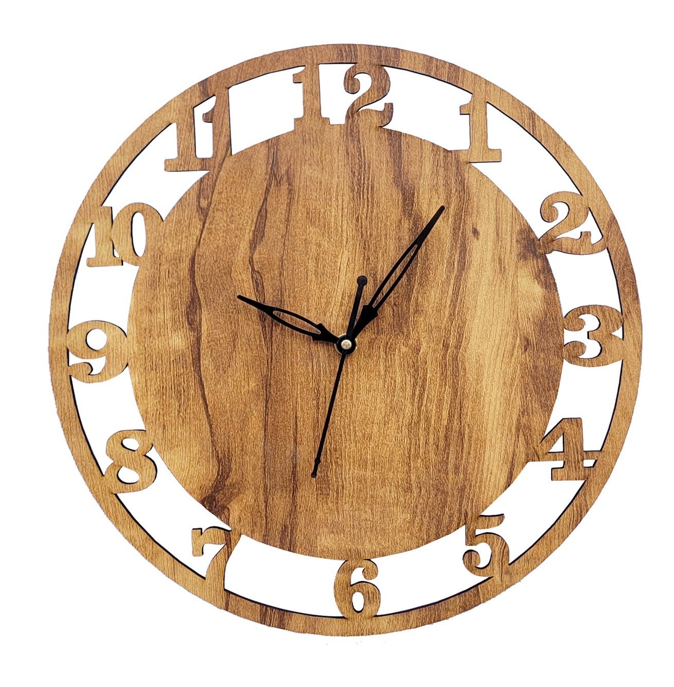ADKADK Wooden Designer Big-Sized Modern Clock with Antique Charm Watch