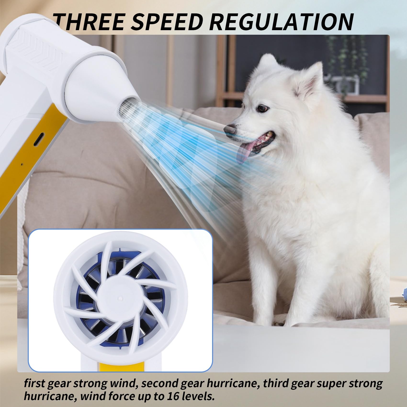 Osmond 160000RPM Super Wind 60M/S Mini Fan 10000MAH Moteur Sans Balais Portatif Génération Ventilateur de Conduit Industriel