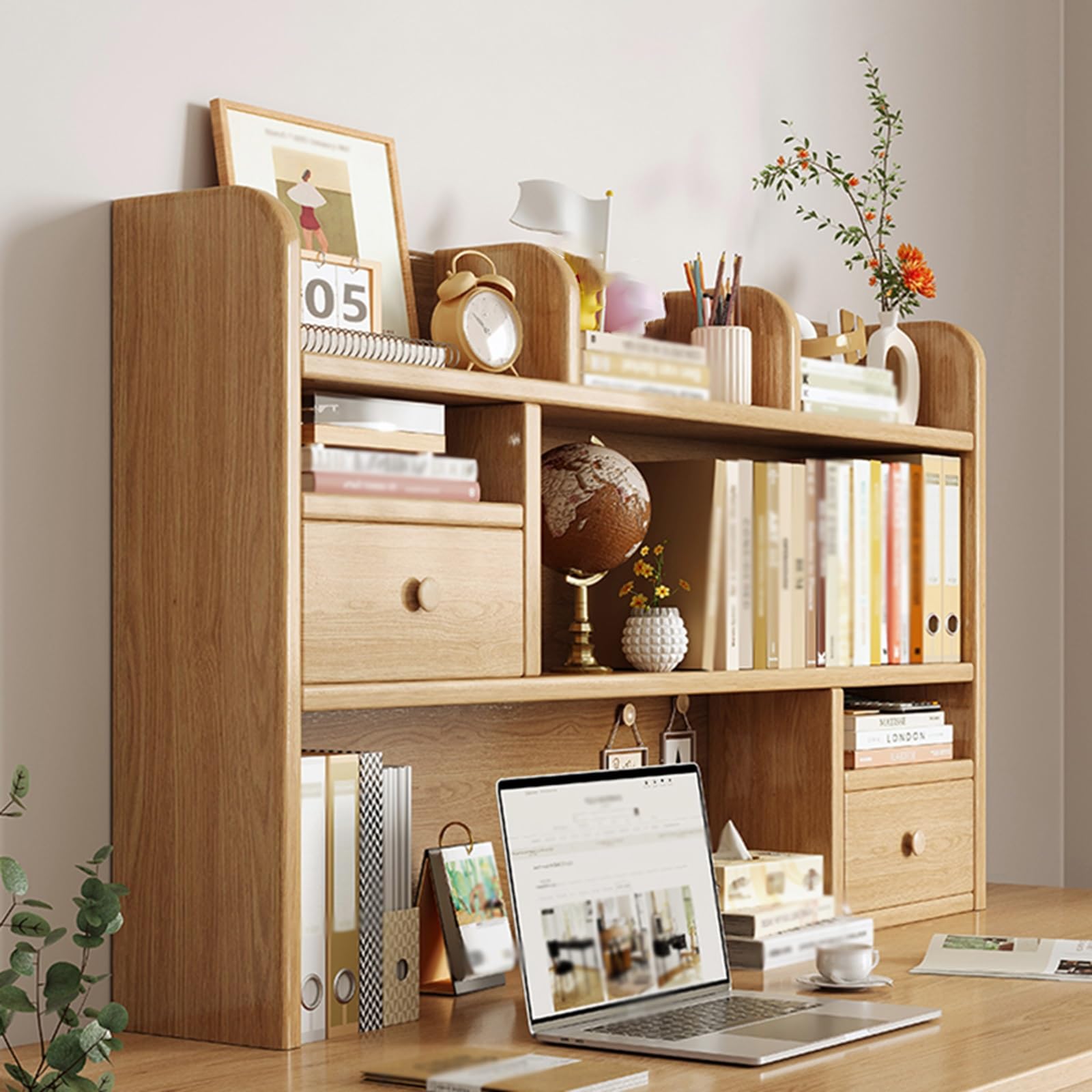 Étagère de bureau en bois 120cm pour dortoir et espace de travail