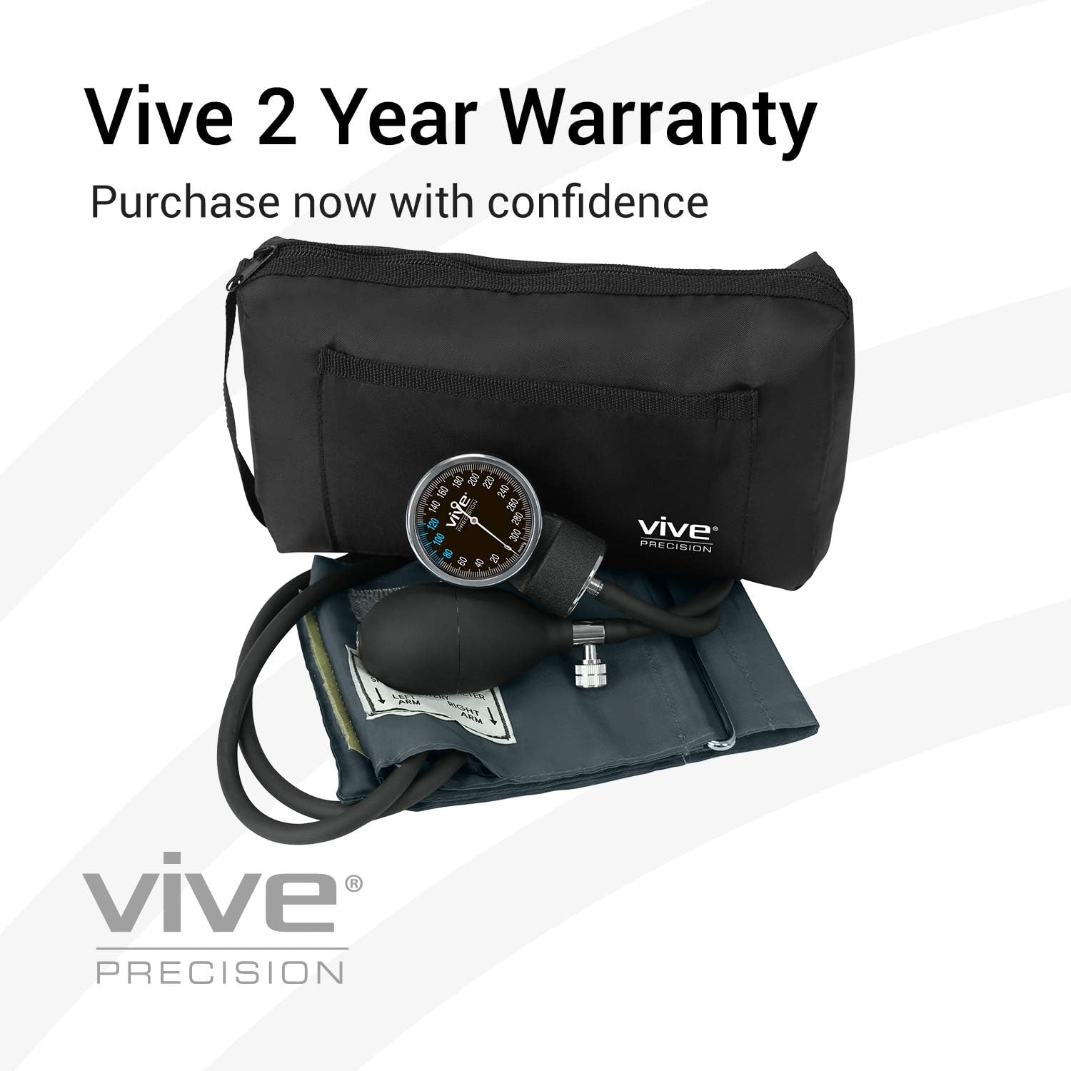 Buy Vive Precision Aneroid Sphygmomanometer Manual Blood Cuff with Case