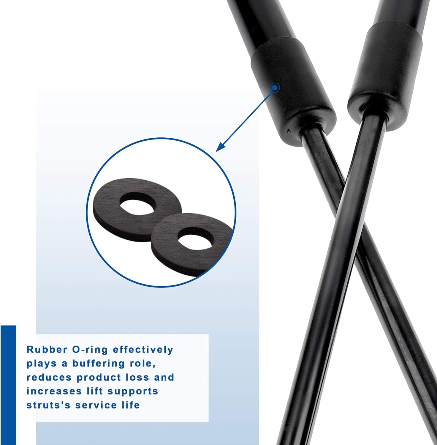 SG330046 Rear Liftgate Gas Charged Lift Supports for 2004-2007 for Buick Rainier; 2002-09 for Chevy Trailblazer; 2002-2009 for GMC Envoy; 2004-2009 for Isuzu Ascender; 2005-09 Saab 9-7X 4573