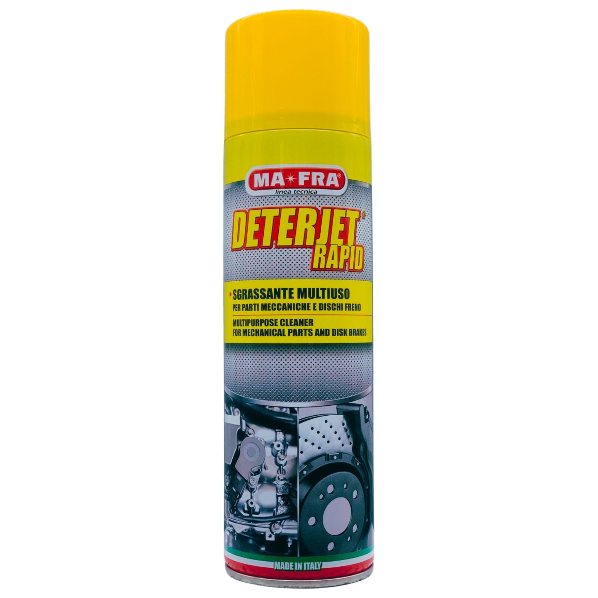 FEI FAN Sgrassante Multiuso DETERJET Rapid per Parti Meccaniche e Dischi Freno. Ideale Anche Nell'Uso Industriale per La Pulizia di Macchinari e Catene 500ml (6 Spray)