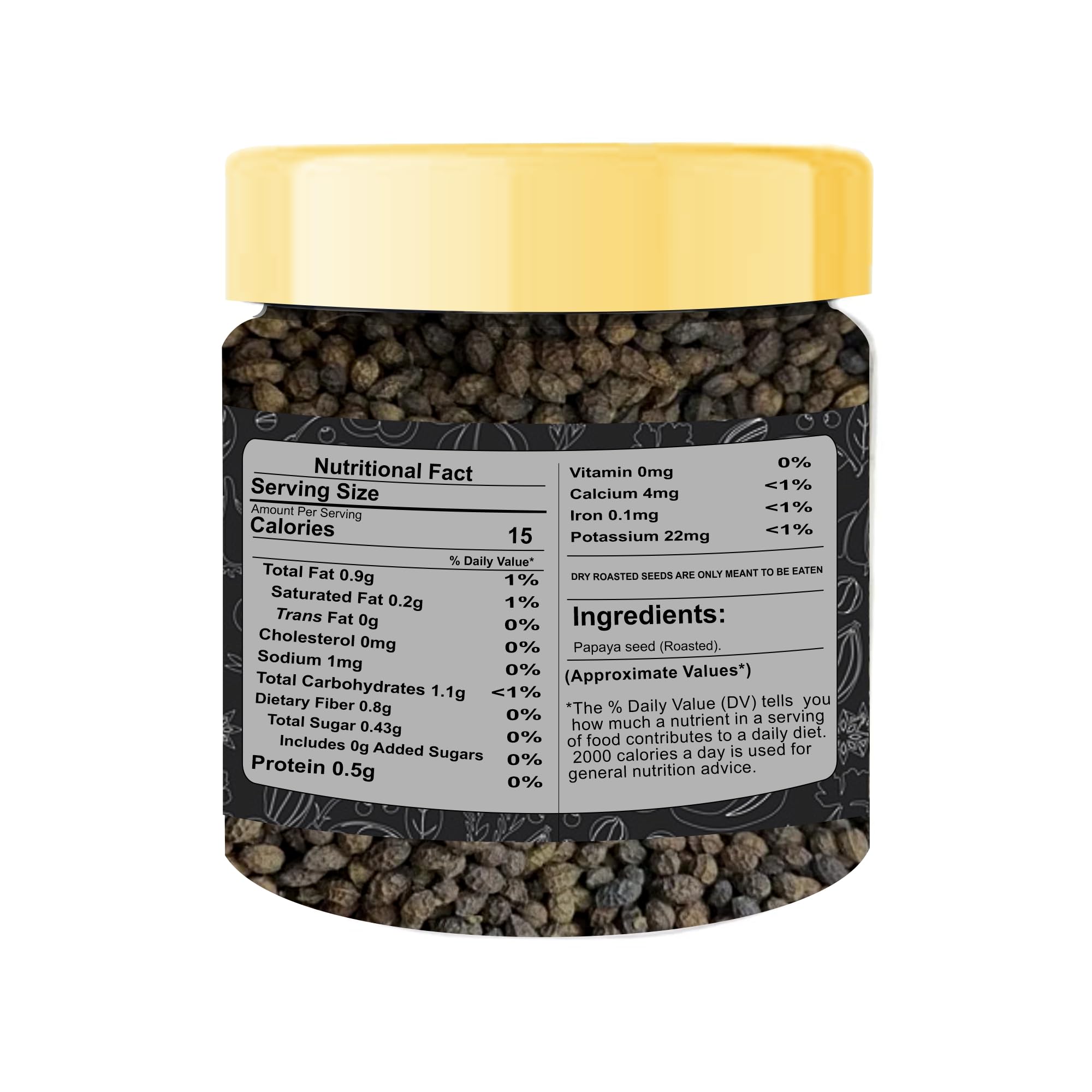 EDZZEL Graines de papaye naturelles 15 g, 15 g, 15 g