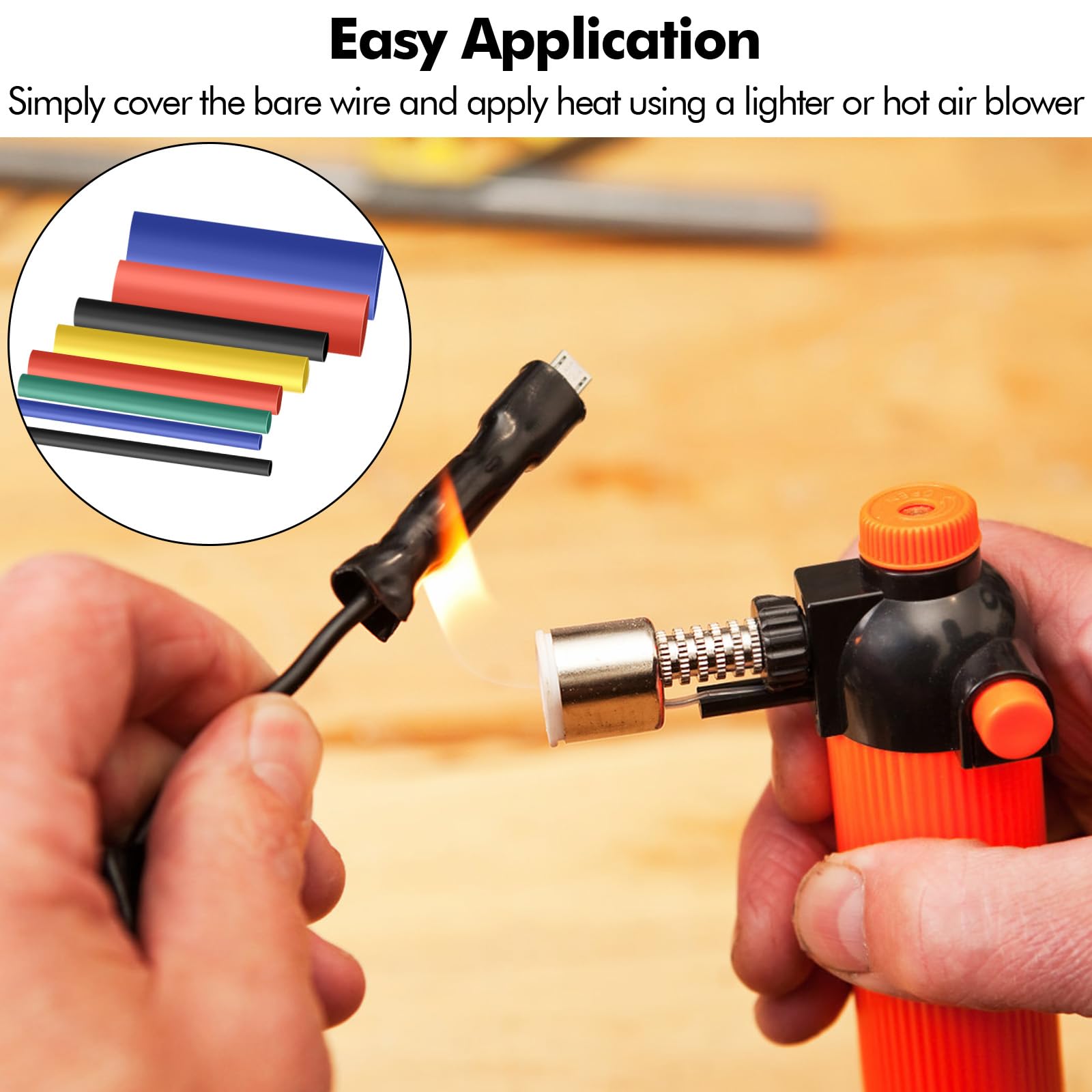 Poeland 530PCS Heat Shrink Tubing Kit, 5 Colors Electrical Insulation Heat Shrink - Image 3