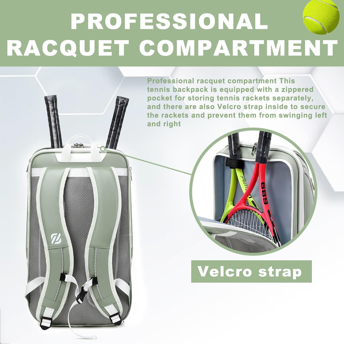 TILDOSAC Borsa da tennis per padel da tennis, grande borsa sportiva Pickleball per uomini e donne con scomparto per scarpe, laptop sleeve, recinzione, palla