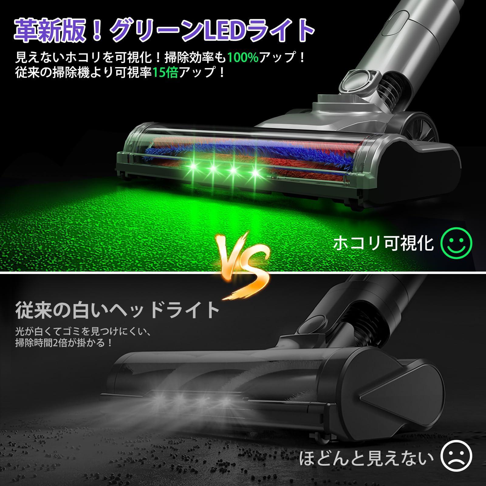 Amazon.co.jp: 掃除機 コードレス【2027先行発売！超強力吸引！自走式