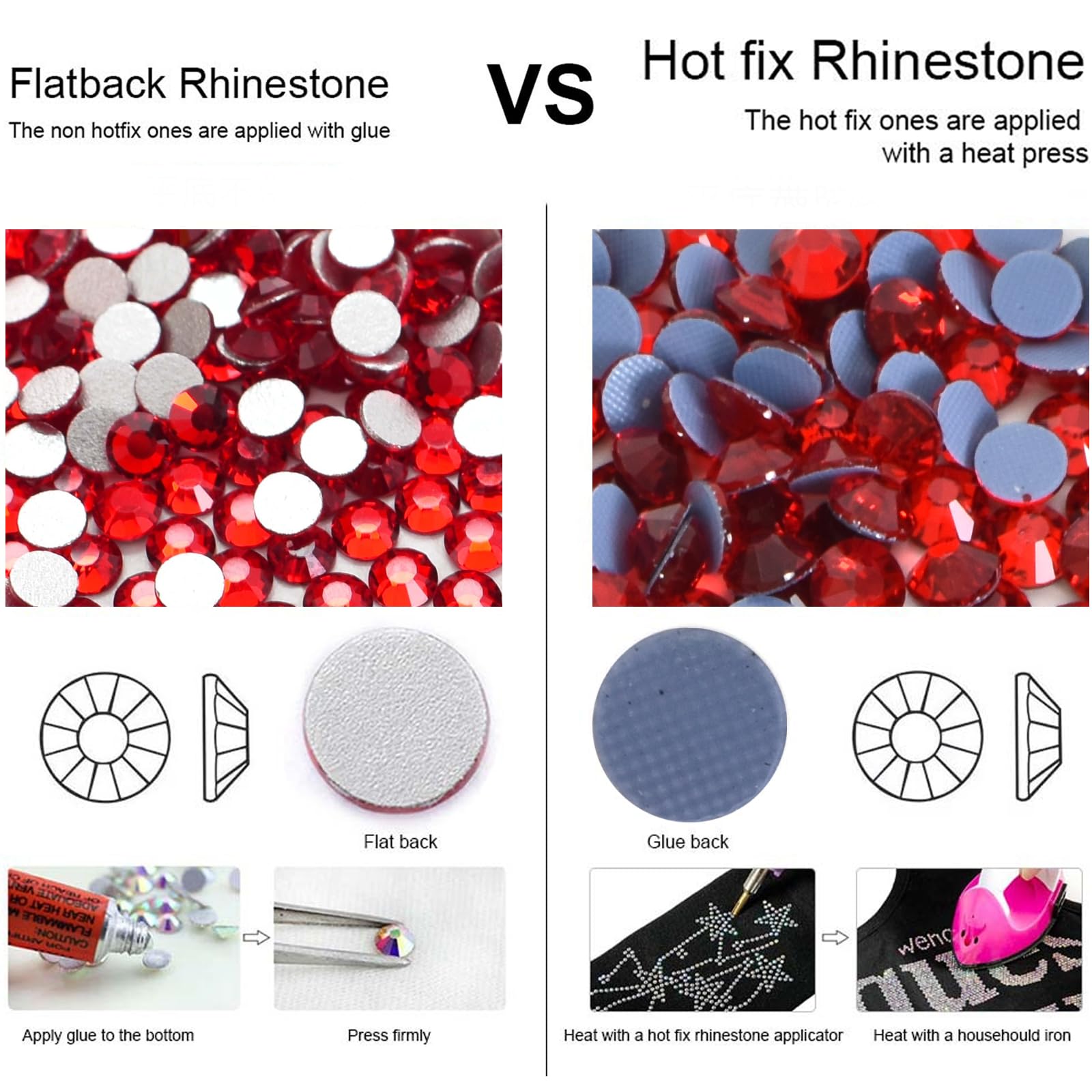 Strass Austriaco Non Hotfix, Ss16 Ab Cristallo Piatto Posteriore Strass - Foto 2