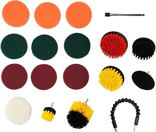 19PCS Electric Drill Brush Set, Durable Cleaning Tools for Cars, Bathrooms, Kitchens, 27.3 Oz Stainless Steel