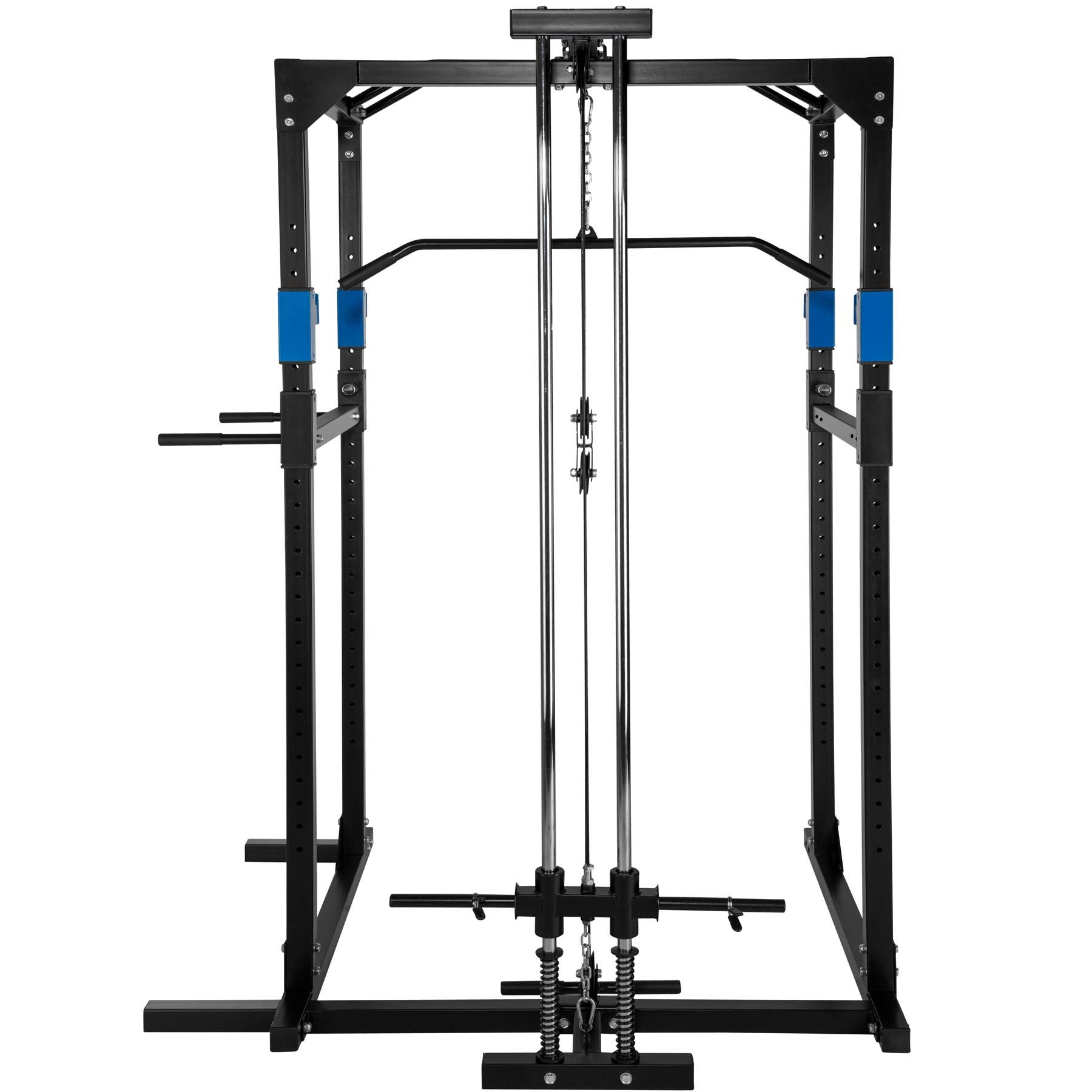 tectake® Station de Musculation Cage de Musculation Double Barre de Tractions Barres à dips emboîtables Appareil pour muscler Barre Sport Maison Fitness 136 x 142,5 x 215 cm