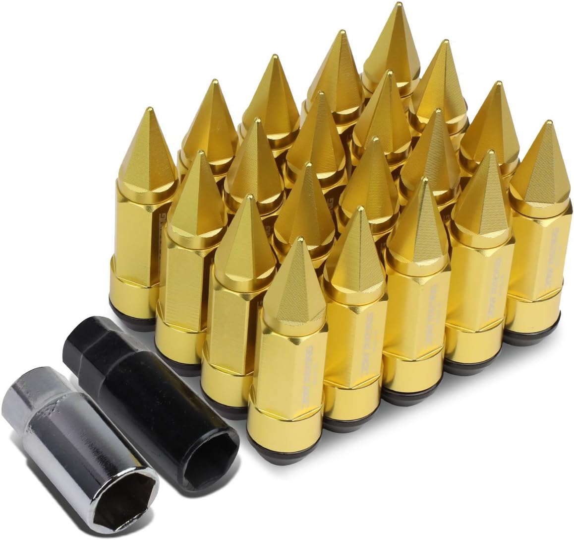 DNA Motoring LN-ZTL-9028-15-SL 20Pcs M12 x 1.5 Open/Closed End Aluminum Alloy Wheel Lug Nuts w/Deep Drive Extension, 23mm OD/83mm H, Silver