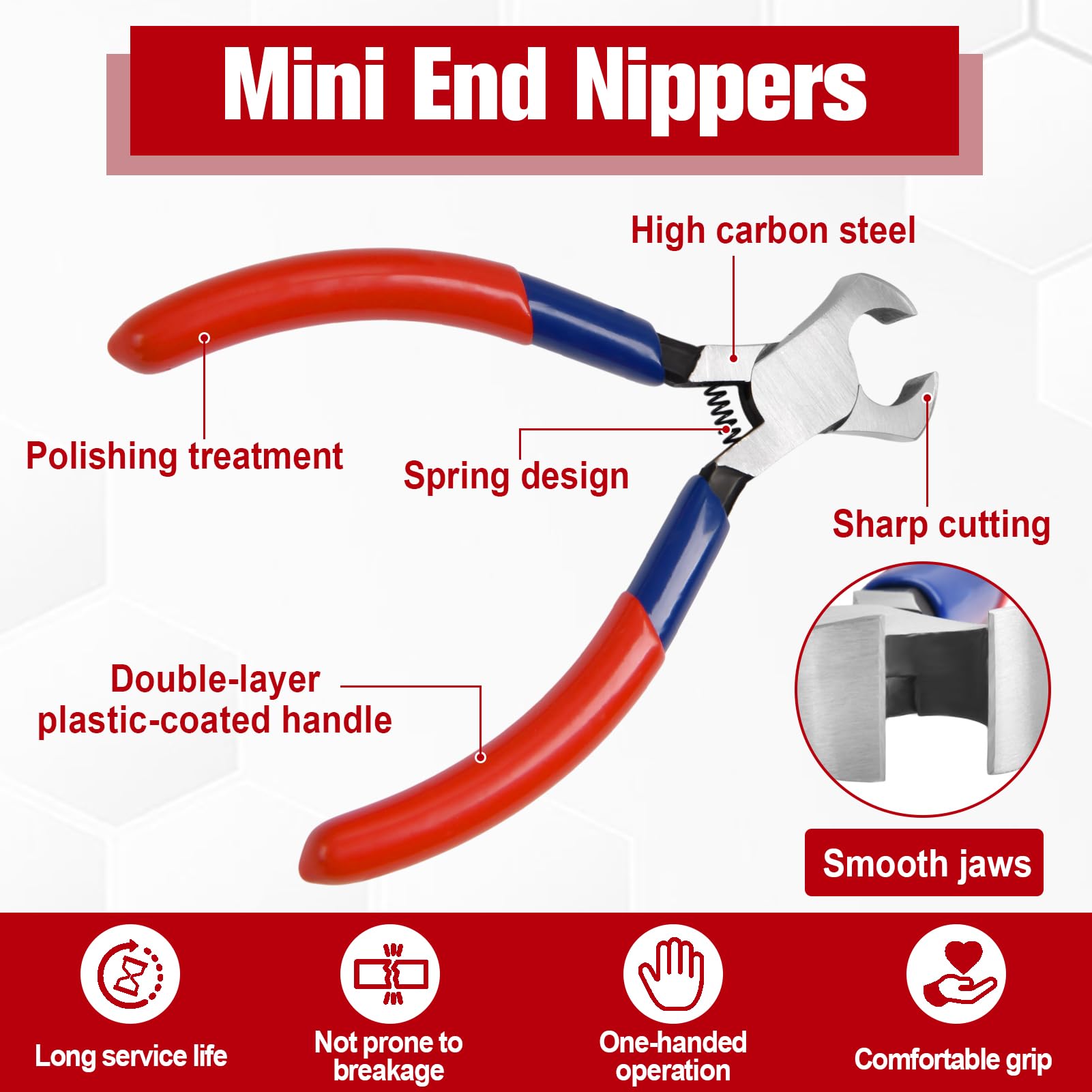 GOLD DEER Mini End Nippers Precision End Cutters Small End Cutting Plier Nail Puller Tool for Carpenter Jewelry Pliers for Beading Jewelry Making Wire Cutting DIY Craft Hobby Supplies - Image 2