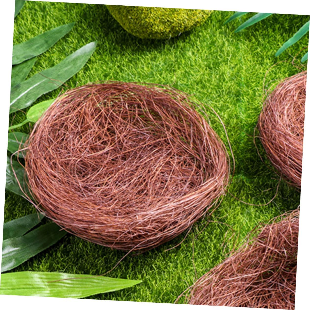 40pcs Natural Simulated Bird Nest Ornaments for Garden Decoration for Easter Weddings and Photography Props Authentic Lightweight Design Rustic