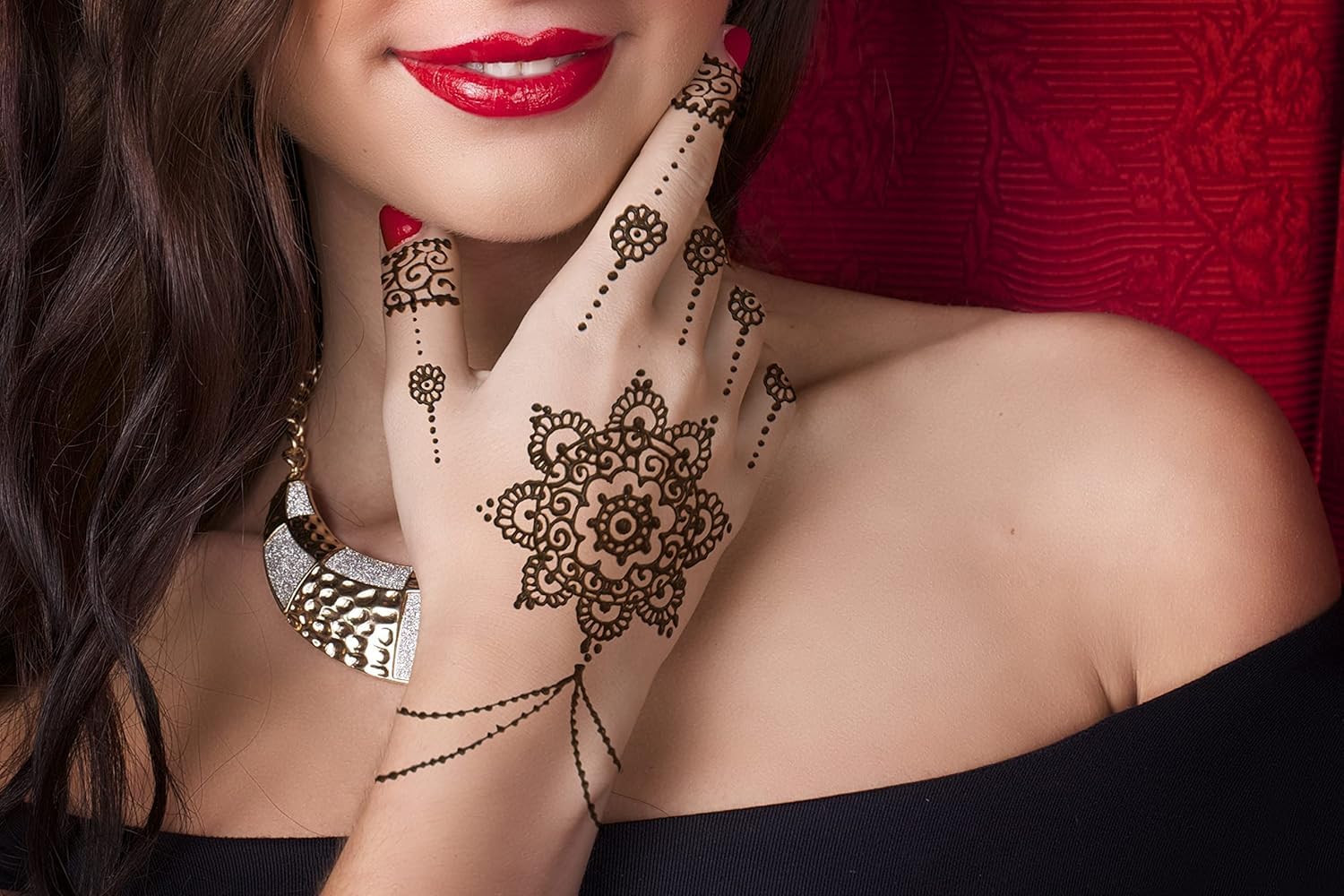 Shahi Premium Henna Cone (Mehndi) | Natürliche Mehndi-Paste | 3 gebrauchsfertige Henna-Kegel | Rötlich-braune Farbe | Je 28 g
