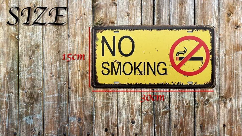Amazon | VIEAURA 禁煙プレート NO SMOKING アメリカン ブリキ