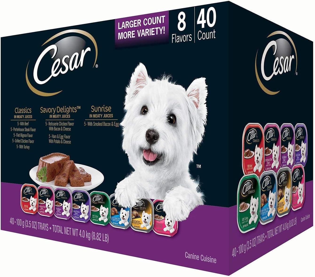 CESAR Classics Adult Wet Dog Food Variety Pack Poultry 3.5 oz. (Pack of 24) (1) Pet Supplies