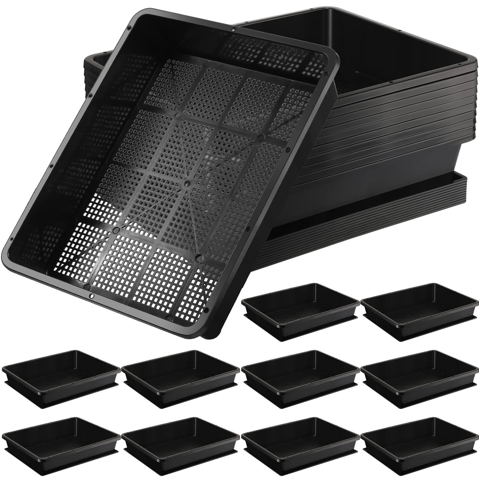 Buy 10 Pcs Mesh Bottom Seed Starter Trays 15 x 12 Inch Plastic Mesh