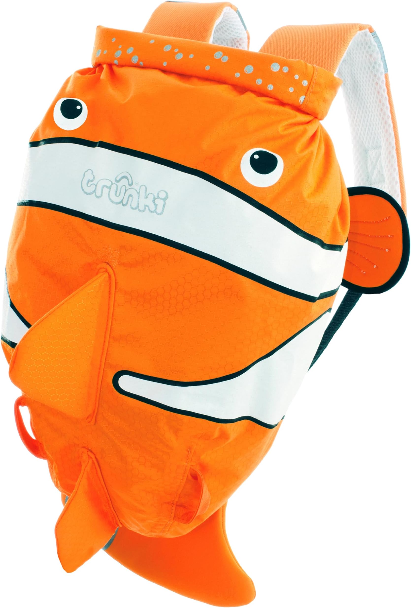 Trunki PaddlePak Waterproof Swimming Bag for Kids and Children’s Backpack for PE - Chuckles Clownfish (Orange)