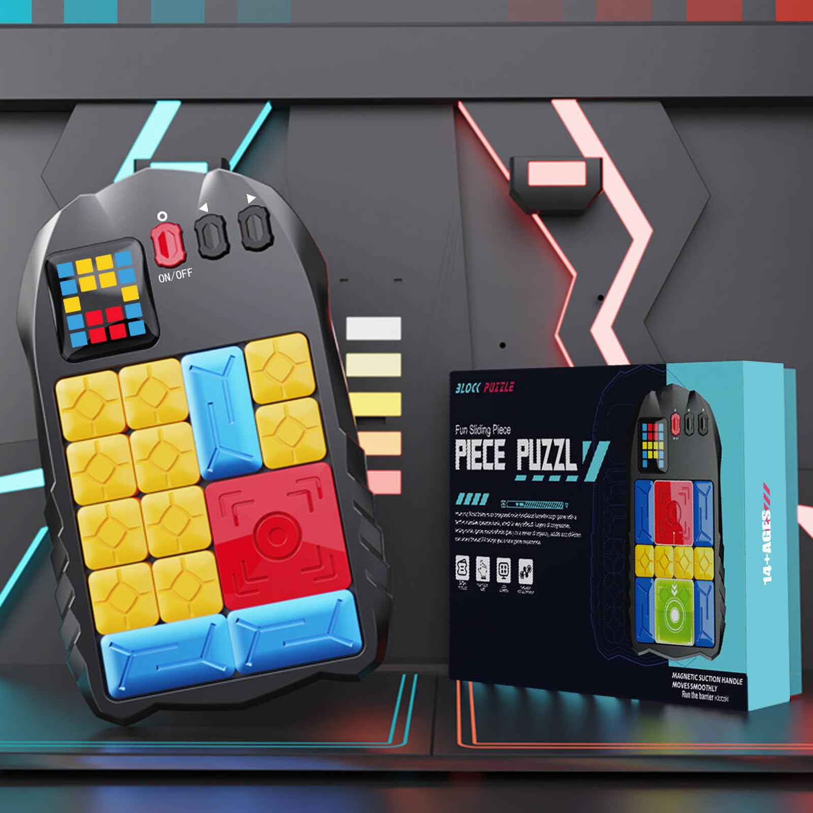 Juego Educativo De Rompecabezas Deslizante Rompecabezas Entrenamiento Lógico 7 Niveles con Detección Automática Resultados Ideal para Fiestas Niños Y Adolescentes Juguete Lógico No