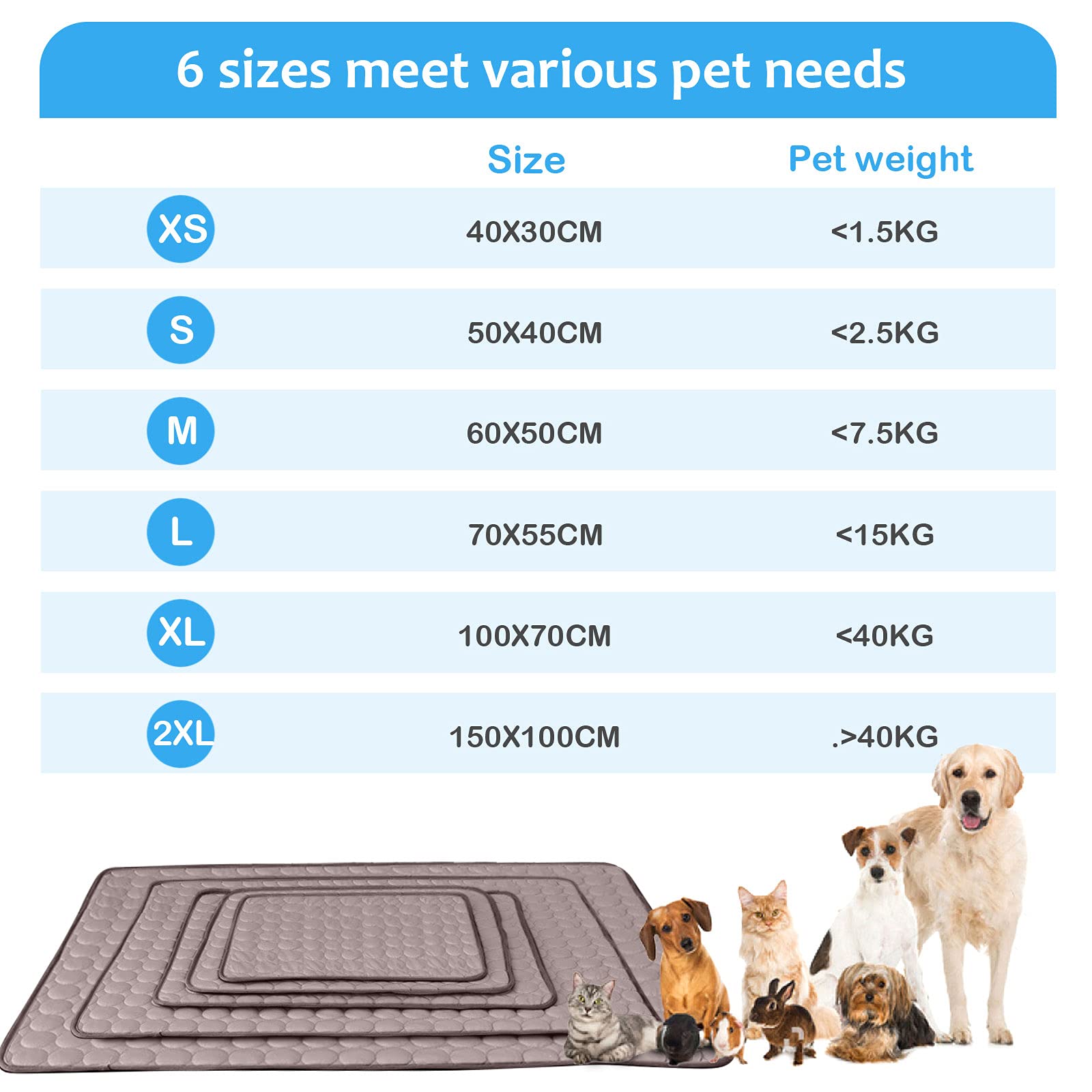 Verkoelende Huisdieren Gelmat-koelmat Voor Honden En Katten S 30 X 40 Cm   Dierenmanden