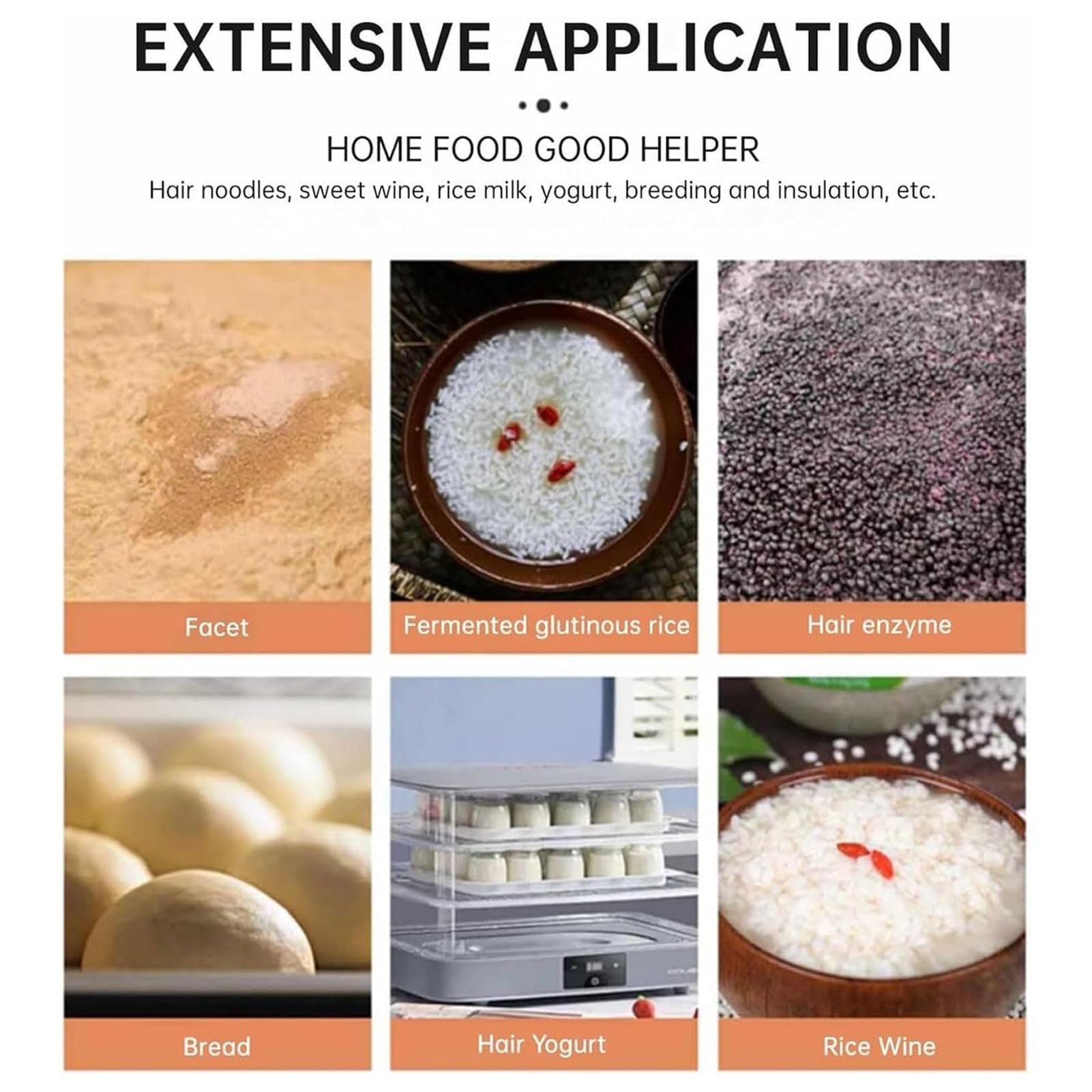 Skrzynka fermentacyjna elektryczna, odporna na ciasto z precyzyjną kontrolą temperatury do pieczenia i fermentacji, do robienia jogurtu, chleba, natto, domowe artykuły do pieczenia wielokrotnego