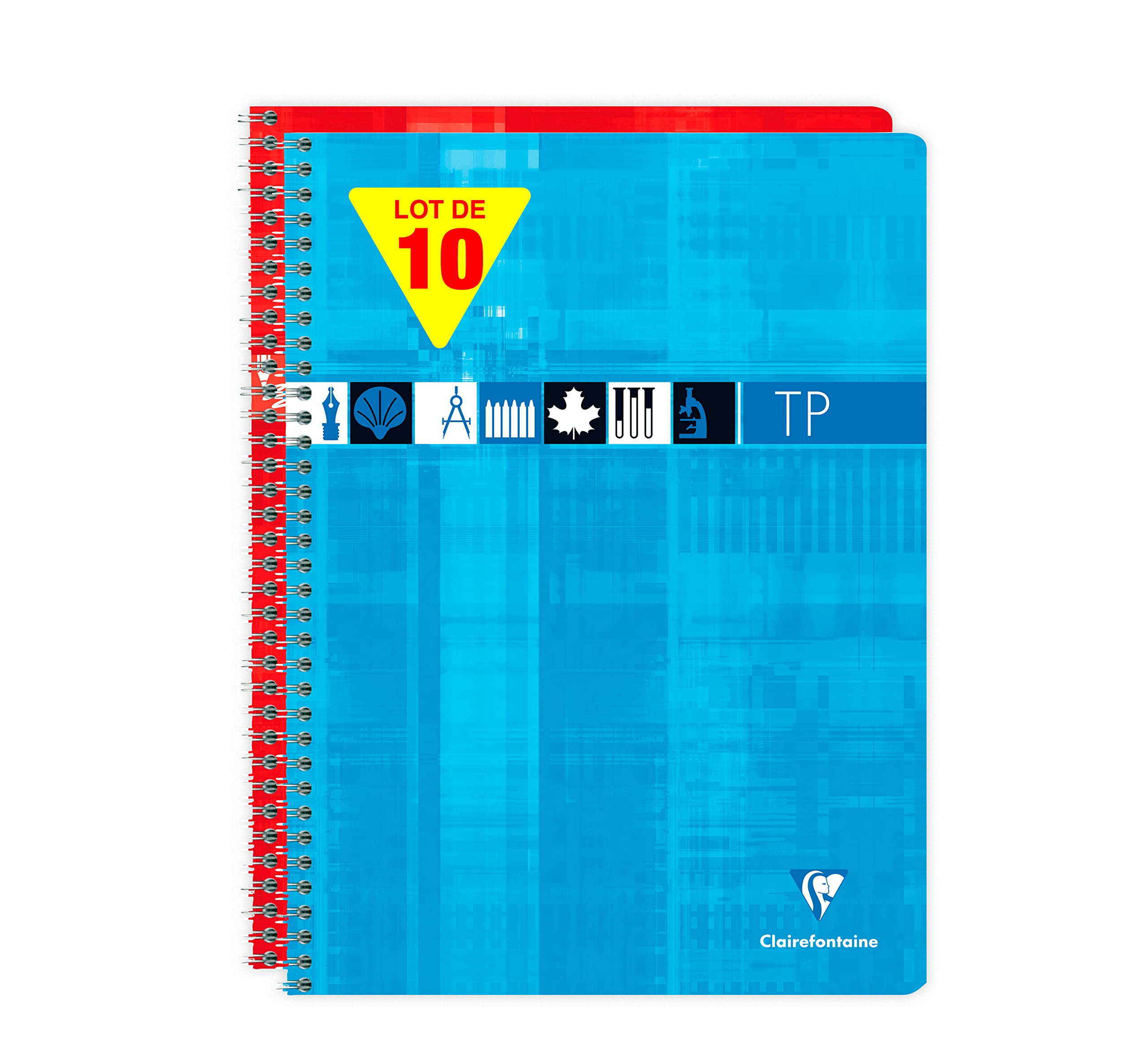Clairefontaine 8007C Lot 10 Cahier sp. 24x32 80p grands car. uni 90g