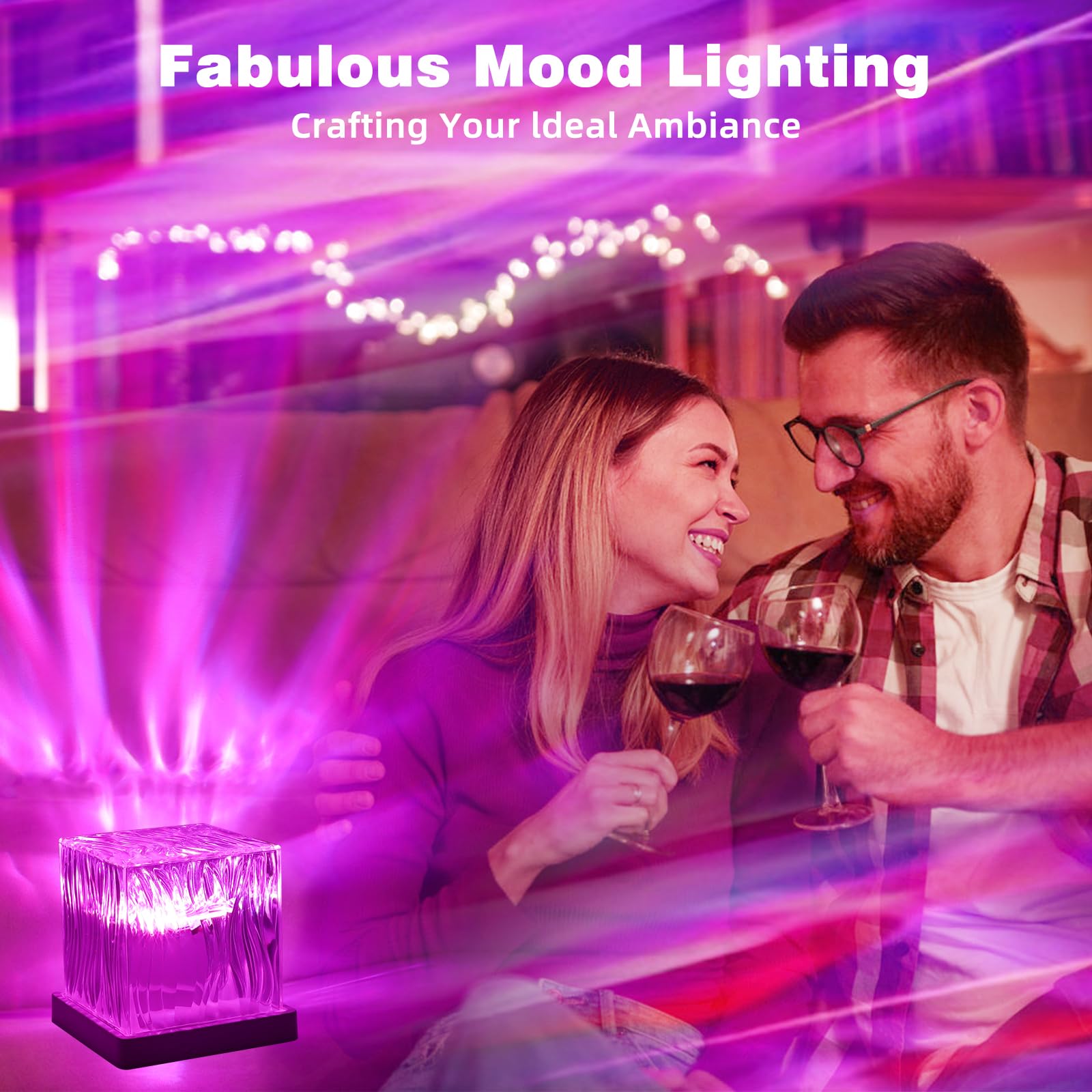 Dreamy Cubby Luce notturna alla moda, luce del proiettore galassia, LED cambia colore e circuito di modalità, moderna/futuristica/tema spaziale, luce per bambini, camera da letto/festa/sala giochi