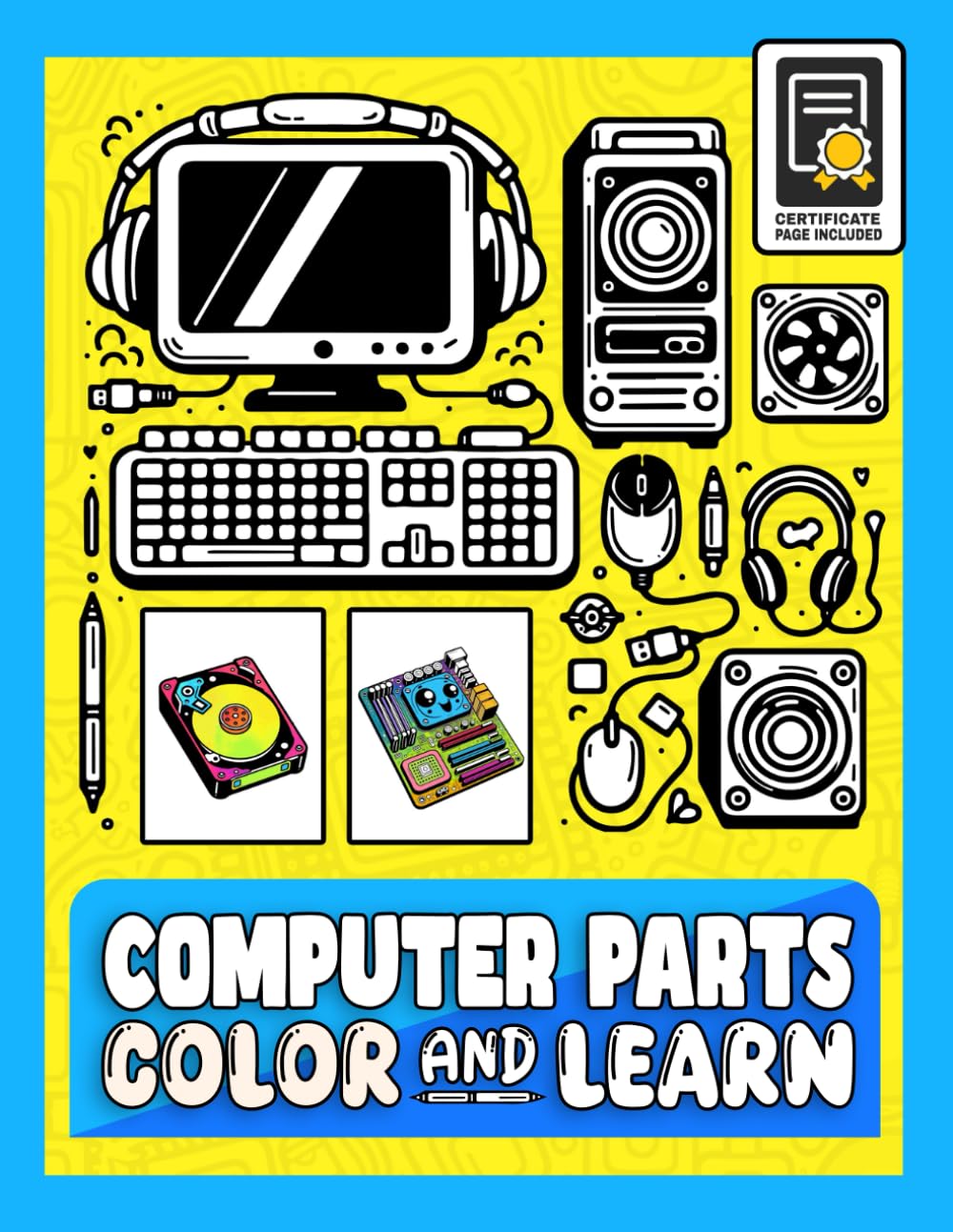 Computer Parts Color And Learn: PC Parts Coloring Pages...