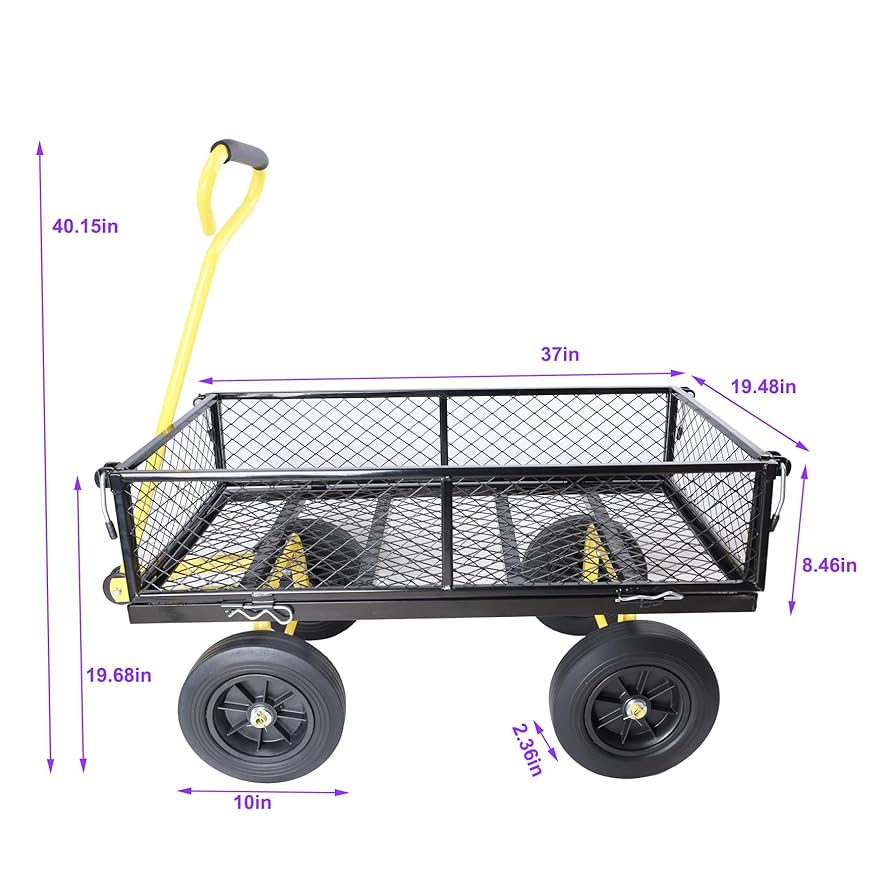 Amazon.com: Garden cart, Garden cart, 4 Garden trolleys with