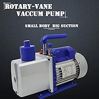 Vista 8 de Bomba de vacío de 110V 7CFM Bomba de vacío de paletas rotativas Bomba de vacío de doble etapa con filtración de cinco capas y ventana de aceite