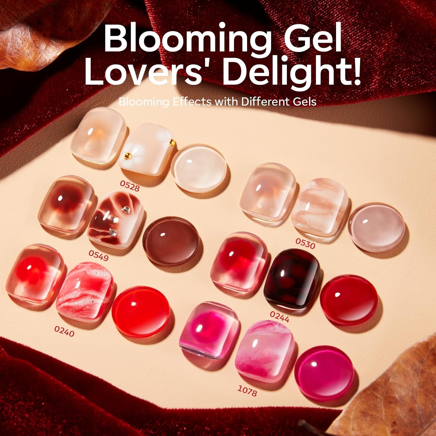 modelones 32 PCS Gel Nail Polish Kit, 28 Colors Christmas Gel Polish with Blooming Gel, Base Coat, Glossy & Matte Top Coat Cat Eye Jelly Glitter Chameleon Soak Off LED Nail Art Kit Salon at Home