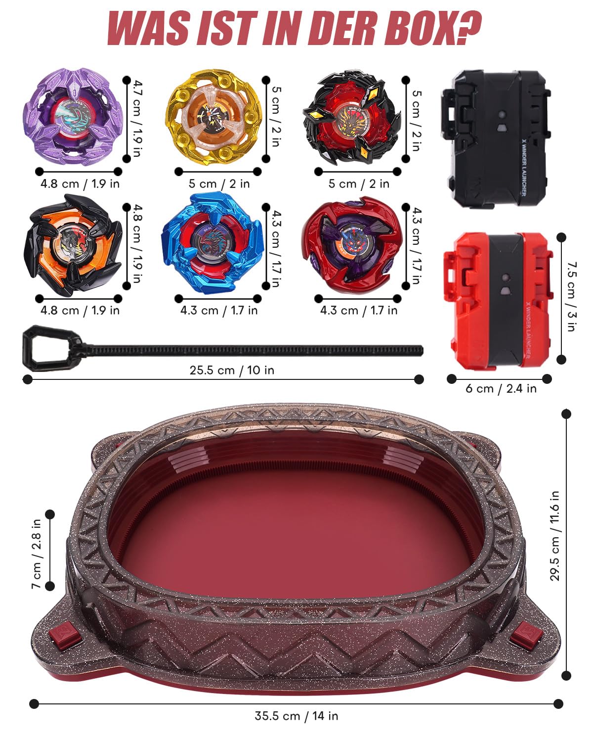 X-Arena Starter-Set – mit 6 X-Tops, 2 Startern & Arena, Ultimatives Battle-Set für Kinder ab 6 J