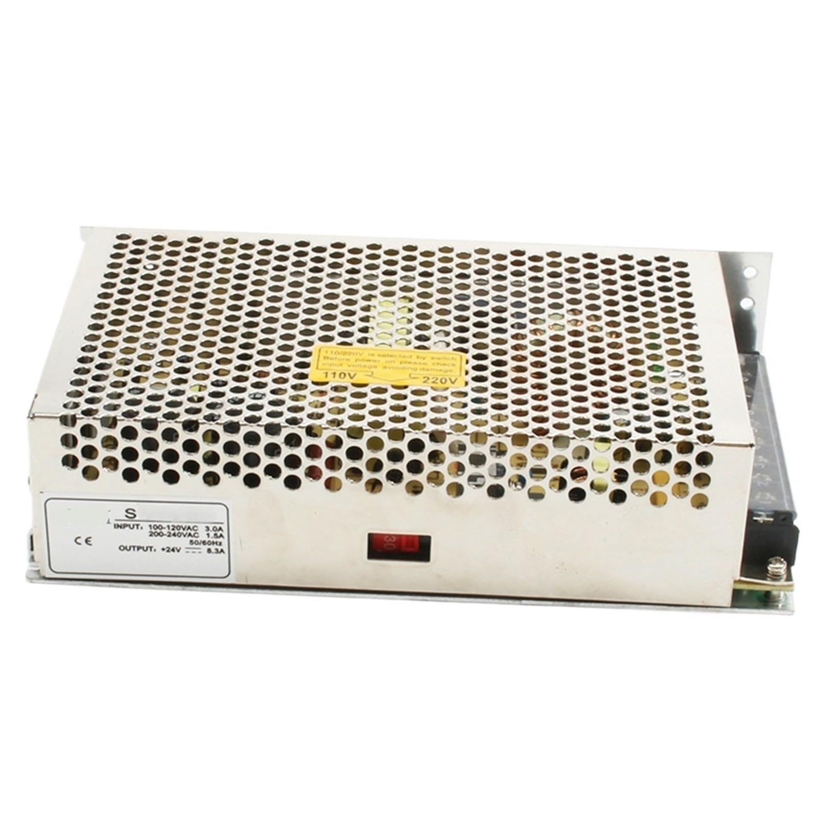 Transformateur AC DC 24V 180W à sortie unique, convertisseur variable stable S-180-24