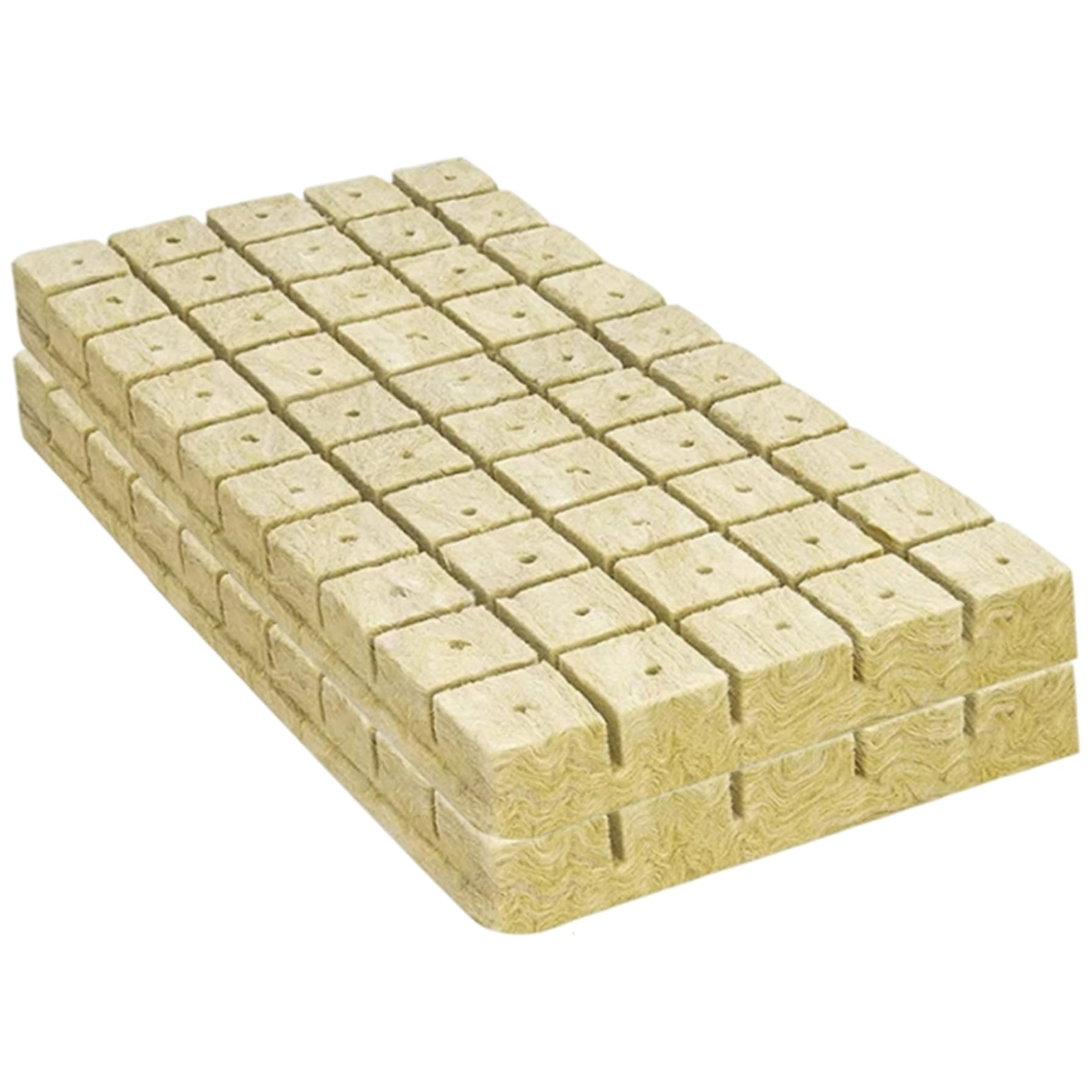 Awnsimfreien Assorted Color Hydroponic Pods, 100Pcs Rockwool Cubes With Holes, Rockwool Cubes For Hydroponics, Eco-Friendly And Reusable, For Hydroponics Soilless Cultivation Clone Plants Germination Start