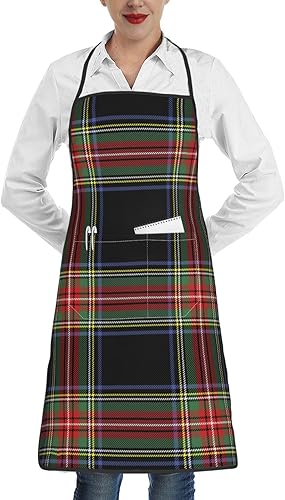 Miniatura 11 de Delantal para mujeres y hombres, delantales de cocina con bolsillo para cocinar, hornear, jardinería, parrilla, barbacoa estilo 2