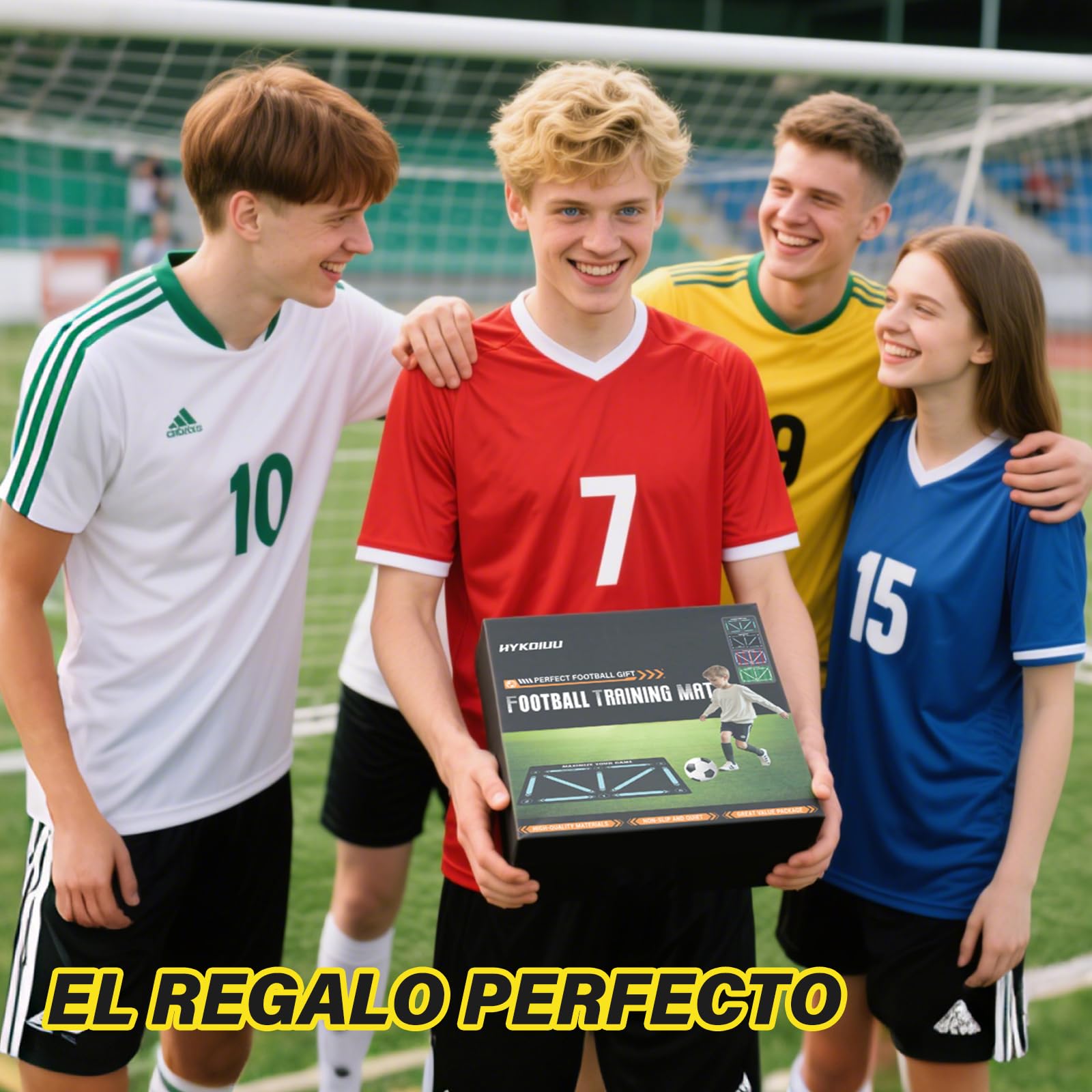 Alfombra Entrenamiento Futbol Con Video de Entrenamiento Didáctico Alfombra Futbol Entrenamiento Profesional – Tapete De Entrenamiento De Pasos, Manta De Campo De Esquinay Tapete De Fútbol