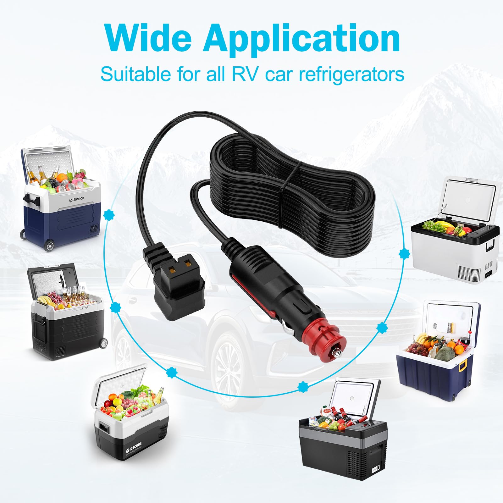 N36C 12V/24V KFZ Verlängerungskabel Zigarettenanzünder Mit Stecker Buchse 3,6m E - Foto 4