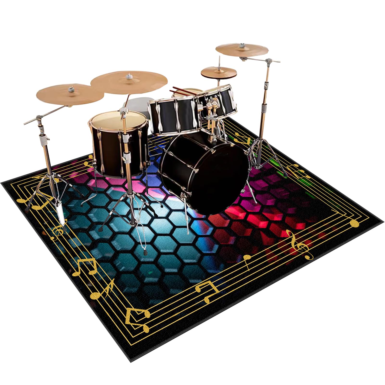 Bateria elektroniczna Dywan na perkusję i perkusję Maty akustyczne Pianino Baterie Akustyczne Maty Na Bęben Dźwiękoszczelny Antypoślizgowy Mata 140 x 90 cm