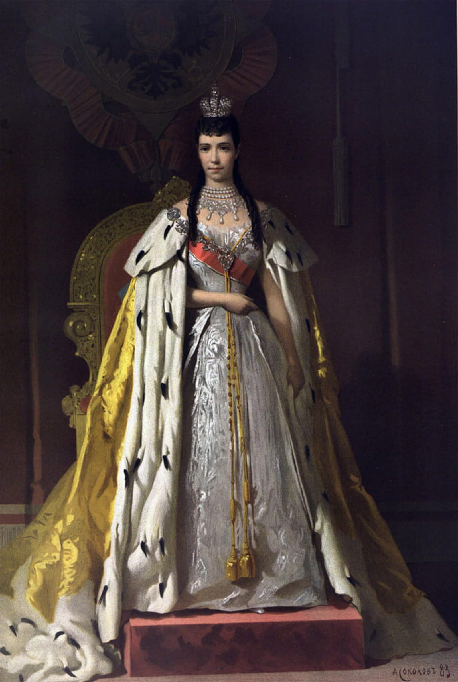 POSTERIIk Vintage Classic Picture Landscape Artwork Coronation Album of Tsar Alexander Iii of Russia and Empress Maria by Ivan Nikolayevich Kramskoi for Office Home Decor 60x90cm
